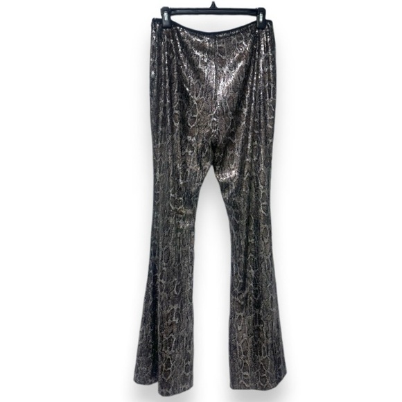 Anthropologie Sequin Snake Joni Pants Women’s Size 6 NWT Brown Gray Animal Print - Picture 4 of 16